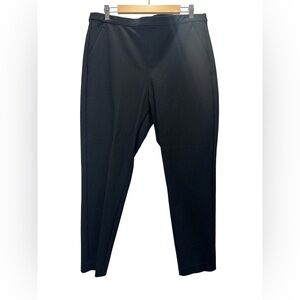 Liverpool Black Patterned Ankle Length Straight Leg Pants Size 16